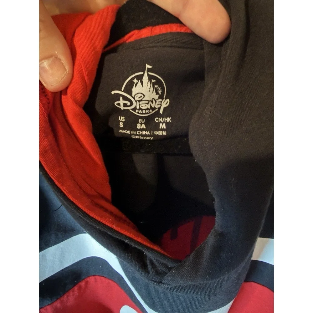 Mickey Short Sleeve‎ Pullover Hooded With Ears Shirt Disney Park Youth Small